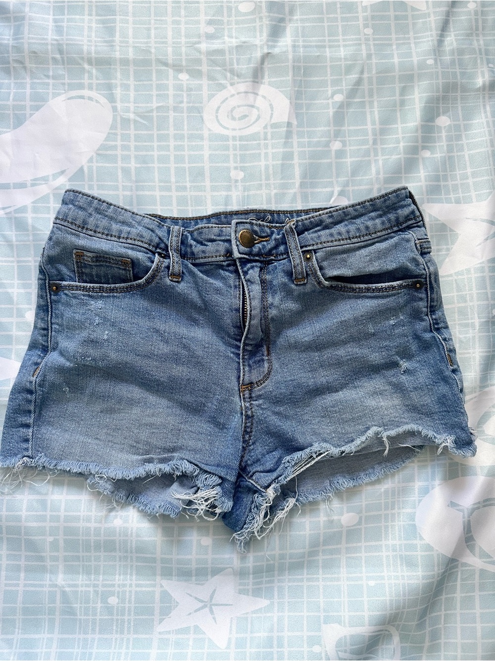 Universal Thread Light Blue Distressed Denim Shorts